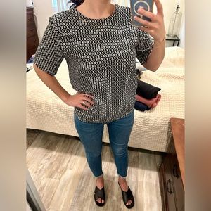 Black & Cream Top